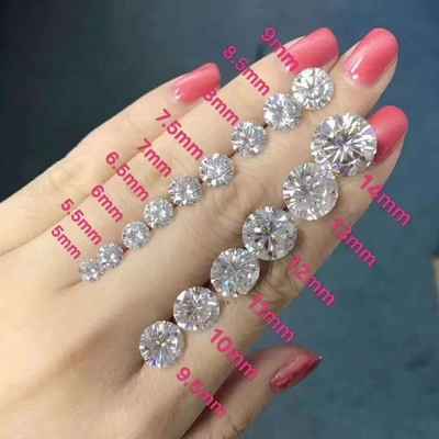 Kolczyki stud Moissanite Diamentowe Serce Księżniczka Asscher Poduszka Okrągła Brilliant Cut Charles VVS Luźny kamienie szlachetne
