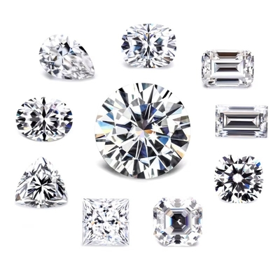 Świadectwo GRA Wycinek biały Moissanite Diament księżniczka Owalne Pear Asscher Radiant Szmaragd wycinek luźne kamienie moissanite VVS