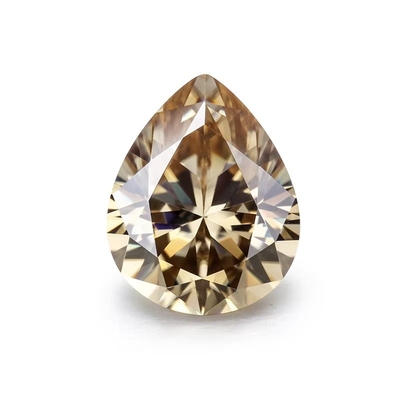 Syntetyczny korund Moissanite Diament Żółty Jasny Szampana Gruszka Luźne Kamienie Moissanite do Pierścienia