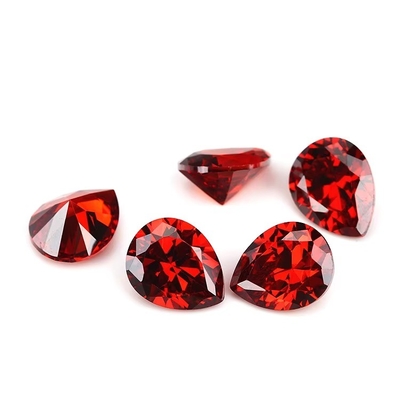 Vintage moissanite pierścienie zaręczynowe Luźne kamienie szlachetne różne kolory Kształt gruszki 6x4mm Syntetyczny Zirkonia sześcionowa