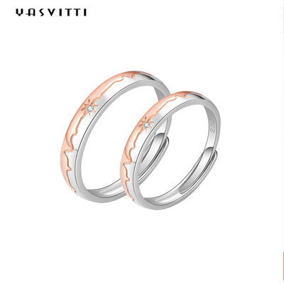 2,6g 0,75 cala Srebrne pierścionki z biżuterią 18k rocznica Shooting Star Ring