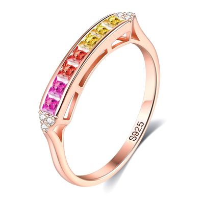 hipoalergiczny 0,14 cm 2 gramy Sterling Silver Jewelry Rings Crystal Ring