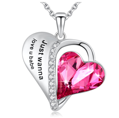 Elegantny Kobiety Sterling Srebrny Wisiorek Naszyjnik Z Hypoallergenic Austrian Crystal OEM