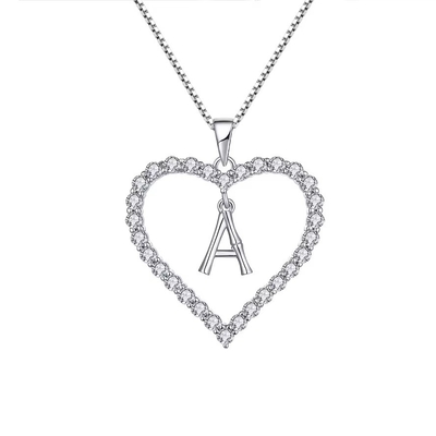 Naszyjnik YASVITTI 925 Sterling Silver Naszyjnik w kształcie serca z literą A-Z