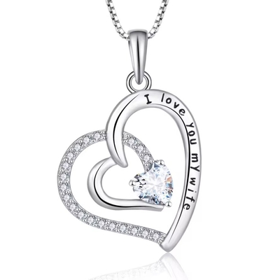 YASVITTI Jewelry I Love You To The Moon And Back Wisior Naszyjnik 925 Sterling Silver Klasyczny Naszyjnik Wzornictwa Serca