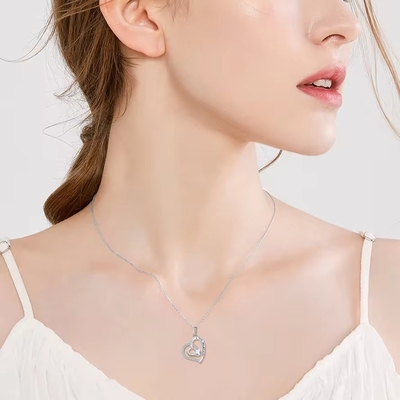 YASVITTI Jewelry I Love You To The Moon And Back Wisior Naszyjnik 925 Sterling Silver Klasyczny Naszyjnik Wzornictwa Serca
