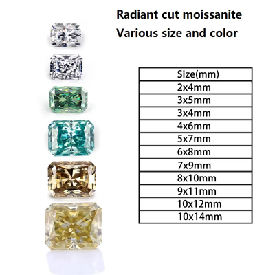 Białe Jasne Biżuteria Kolor Moissanite Serce Strzałka Radiant Pierścienie cięte