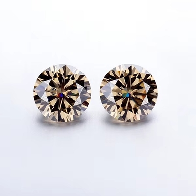 Forever Brilliant Moissanite Diament 1 karat okrągły Diament wycięty jasny kolor szampana