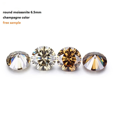 Forever Brilliant Moissanite Diament 1 karat okrągły Diament wycięty jasny kolor szampana