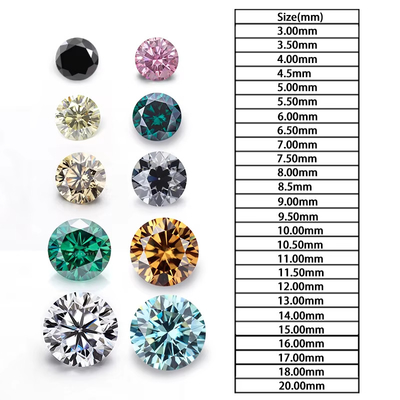 Forever Brilliant Moissanite Diament 1 karat okrągły Diament wycięty jasny kolor szampana