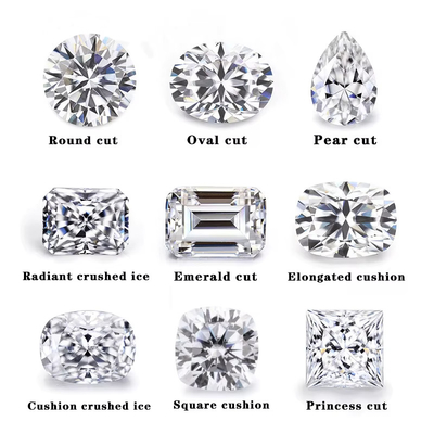 Emerald Cut EF White VVS Syntetyczny kamienie szlachetne losy Moissanite Diament do pierścieni