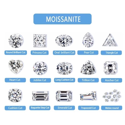 Bezbarwny DEF Kolor Moissanite Kamienie biżuteryjne Odcięte do tenisa Bracelety Pierścienie