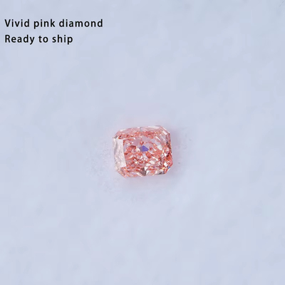 Czerwony Radiant Cut Diament Luźny Moissanite Biżuteria Żywy Różowy Lab Grown Diamenty Moissanite
