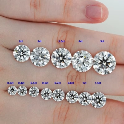 0.5ct 1ct 1.5ct 2ct 3ct Biały Luźny Moissanite Diament HPHT CVD Laboratory Grown Diamond