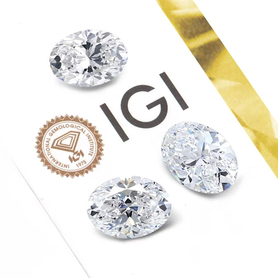 Wielki rozmiar 5ct Owalny cięcie CVD E F VS1 VS2 IGI Laboratory Grown Loose Diamonds Wholesale