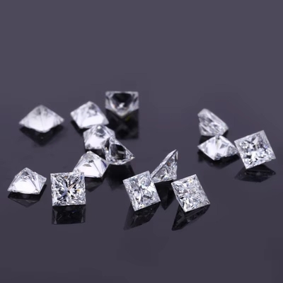Princess Cut 1.4*1.4-4*4mm Melee HPHT DEF VS Square Laboratory Created Diamonds Moissanite