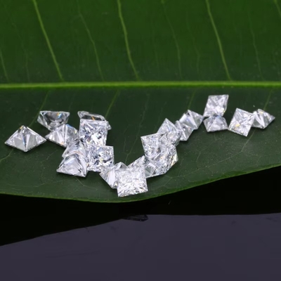 Princess Cut 1.4*1.4-4*4mm Melee HPHT DEF VS Square Laboratory Created Diamonds Moissanite