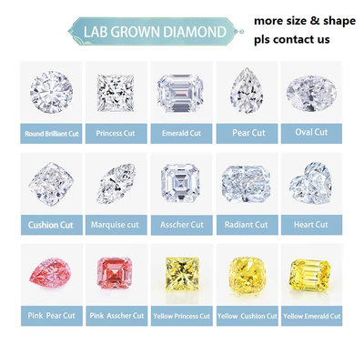 DEF VS Biały Kolor Laboratorium Rosnące Diamenty Moissanite Luźny Markiza Moissanite Poduszka cięta 3*3-5*5m