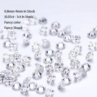 0.8-3.3mm Okrągły Brilliant Cut Man Made Diamond Moissanite DEF VVS VS Lab Grown Diamond