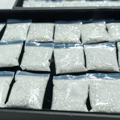 Mały rozmiar okrągły Melee Moissanite 1,0 CT na opakowanie z efektami optycznymi kolorowymi
