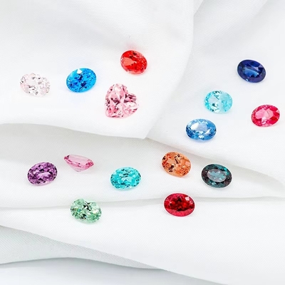 Kolorowy 6*8mm Owalny Cięcie Laboratoryjne Diament 22 Wielobarwny 1,5kt Sapphire Ruby Emerald