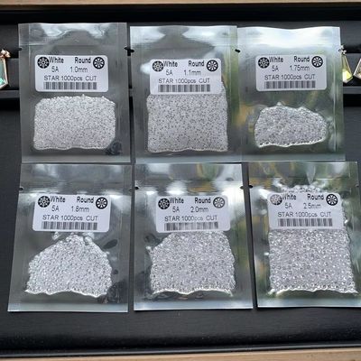 5A Jakość 1000 sztuk/worek 1 mm - 3,0 mm Kamienny Klejnot Biały Zirkonia sześcionowa Do biżuterii