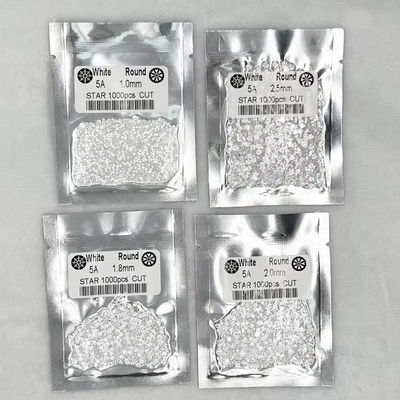 5A Jakość 1000 sztuk/worek 1 mm - 3,0 mm Kamienny Klejnot Biały Zirkonia sześcionowa Do biżuterii