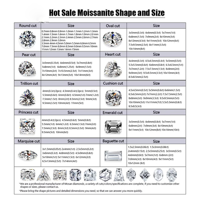 Owalny Brilliant Cut Loose Moissanite Diament 3*5mm-10*14mm Mały Rozmiar Do Produkcji biżuterii
