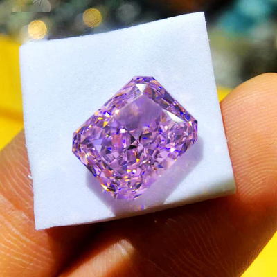 GRA Pink Mosanite Gem Radiant Cut VVS Loose Emerald Moissanite Diamentowa księżniczka moissanite pierścień Pink moissanite