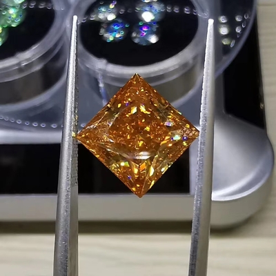 Princess Cut Żywy Żółty Mosanita VVS Luźny Szmaragdowy Moissanite Diamentowy moissanite Pierścienie różowe moissanite pierścień obietnicza