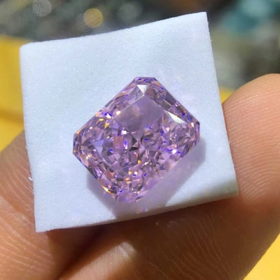 Żywy Żółty Moissanite Gem Radiant Cut GRA VVS Luźny Mosanite Diament Do Złota Pierścień