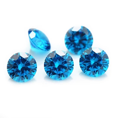 Sprzedaż hurtowa 3A Kolory CZ Kamienie Okrągłe 3,0mm-9,0mm Kubik Luźny diament Moissanite Do biżuterii srebrnej