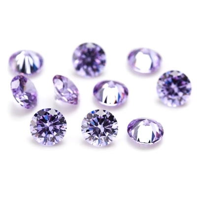 Sprzedaż hurtowa 3A Kolory CZ Kamienie Okrągłe 3,0mm-9,0mm Kubik Luźny diament Moissanite Do biżuterii srebrnej