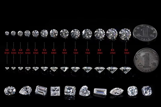 Świadectwo GRA Wycinek biały Moissanite Diament księżniczka Owalne Pear Asscher Radiant Szmaragd wycinek luźne kamienie moissanite VVS