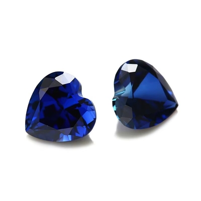 Gems Loose Gemstone Heart Cut 3x3mm Do 10x10mm 33# 34# Blue Sapphire Syntetyczne Kamienie