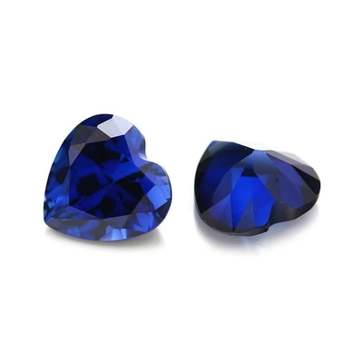Gems Loose Gemstone Heart Cut 3x3mm Do 10x10mm 33# 34# Blue Sapphire Syntetyczne Kamienie