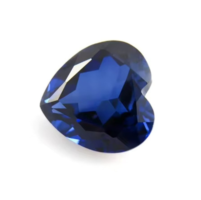 Gems Loose Gemstone Heart Cut 3x3mm Do 10x10mm 33# 34# Blue Sapphire Syntetyczne Kamienie