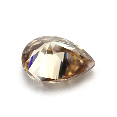 Syntetyczny korund Moissanite Diament Żółty Jasny Szampana Gruszka Luźne Kamienie Moissanite do Pierścienia