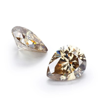 Syntetyczny korund Moissanite Diament Żółty Jasny Szampana Gruszka Luźne Kamienie Moissanite do Pierścienia
