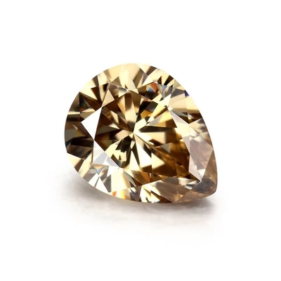 Syntetyczny korund Moissanite Diament Żółty Jasny Szampana Gruszka Luźne Kamienie Moissanite do Pierścienia