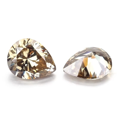 Syntetyczny korund Moissanite Diament Żółty Jasny Szampana Gruszka Luźne Kamienie Moissanite do Pierścienia