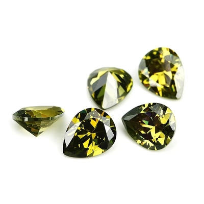 Vintage moissanite pierścienie zaręczynowe Luźne kamienie szlachetne różne kolory Kształt gruszki 6x4mm Syntetyczny Zirkonia sześcionowa