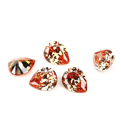 Vintage moissanite pierścienie zaręczynowe Luźne kamienie szlachetne różne kolory Kształt gruszki 6x4mm Syntetyczny Zirkonia sześcionowa