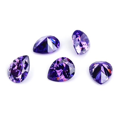 Vintage moissanite pierścienie zaręczynowe Luźne kamienie szlachetne różne kolory Kształt gruszki 6x4mm Syntetyczny Zirkonia sześcionowa