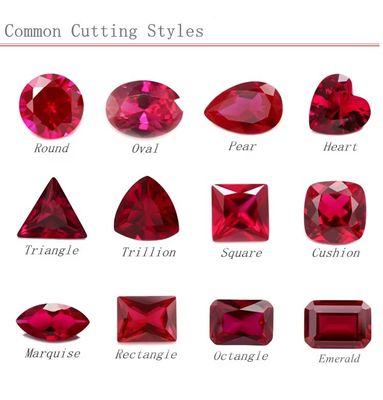 Księżniczkowy Rubin Sztuczny 5# Korundum Słupki Kamień Szlachetny Moissanite Do Pierścieni Zaręczynowych