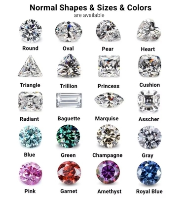 Fabryka Sprzedaż hurtowa Różowa Moissanite Diament Okrągły Brilliant Cut 3.0mm-12.0mm VVS1 luźne kamienie moissanite 4 karat pierścień