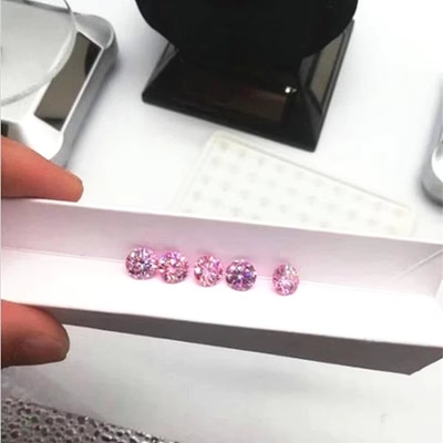 Fabryka Sprzedaż hurtowa Różowa Moissanite Diament Okrągły Brilliant Cut 3.0mm-12.0mm VVS1 luźne kamienie moissanite 4 karat pierścień