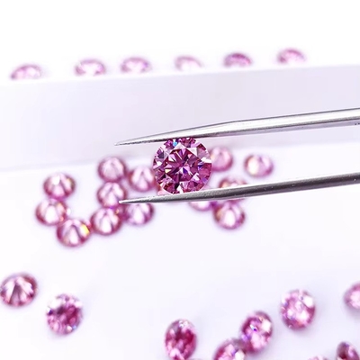 Fabryka Sprzedaż hurtowa Różowa Moissanite Diament Okrągły Brilliant Cut 3.0mm-12.0mm VVS1 luźne kamienie moissanite 4 karat pierścień