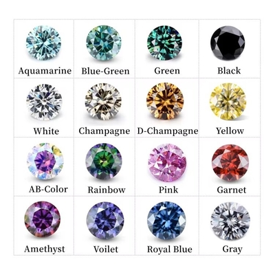 Fabryka Sprzedaż hurtowa Różowa Moissanite Diament Okrągły Brilliant Cut 3.0mm-12.0mm VVS1 luźne kamienie moissanite 4 karat pierścień