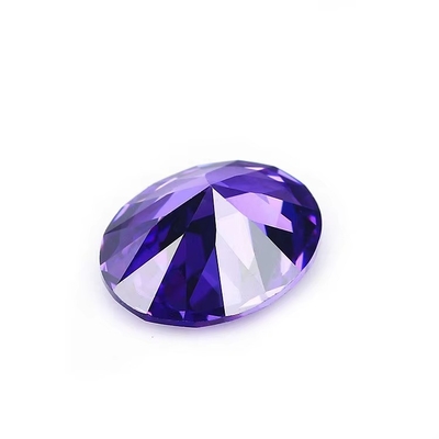 8x6mm Luźny kamienie szlachetne Europejski cięcie maszynowe Ametyst Kolor Owalny Kształt Syntetyczny Kubic Zirkonia Czarny